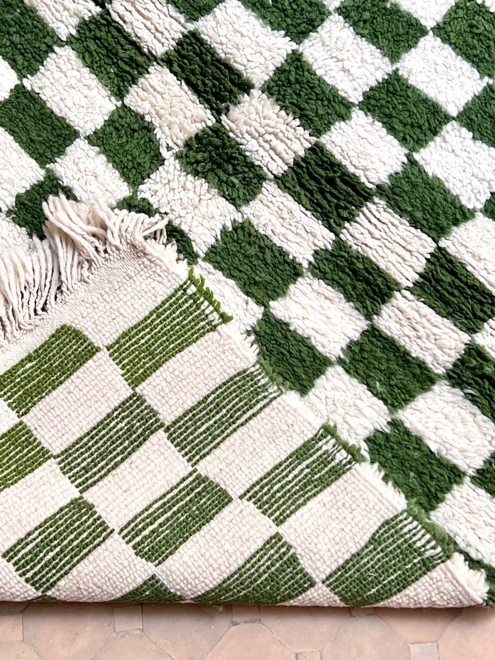 Marokkolainen ruudullinen matto 180x130cm