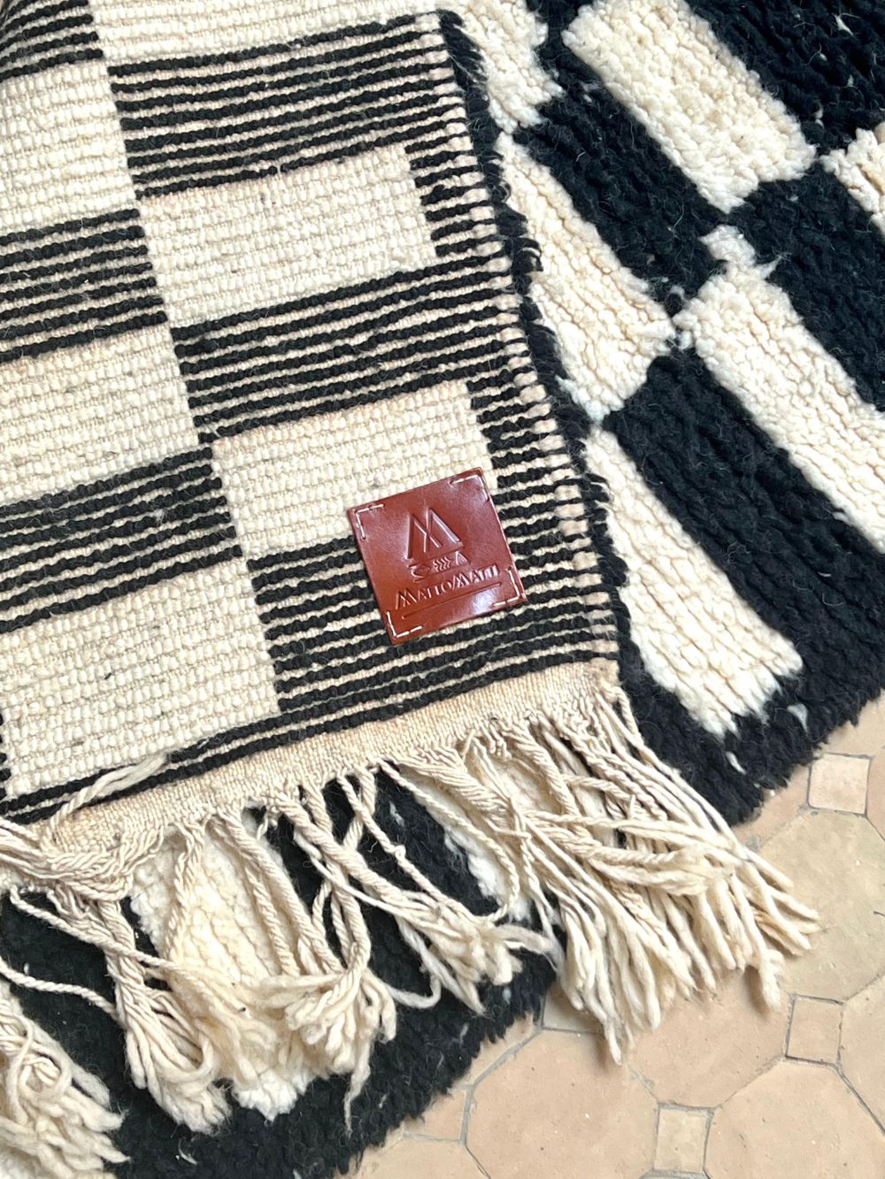 Marokkolainen ruudullinen matto 175x90cm