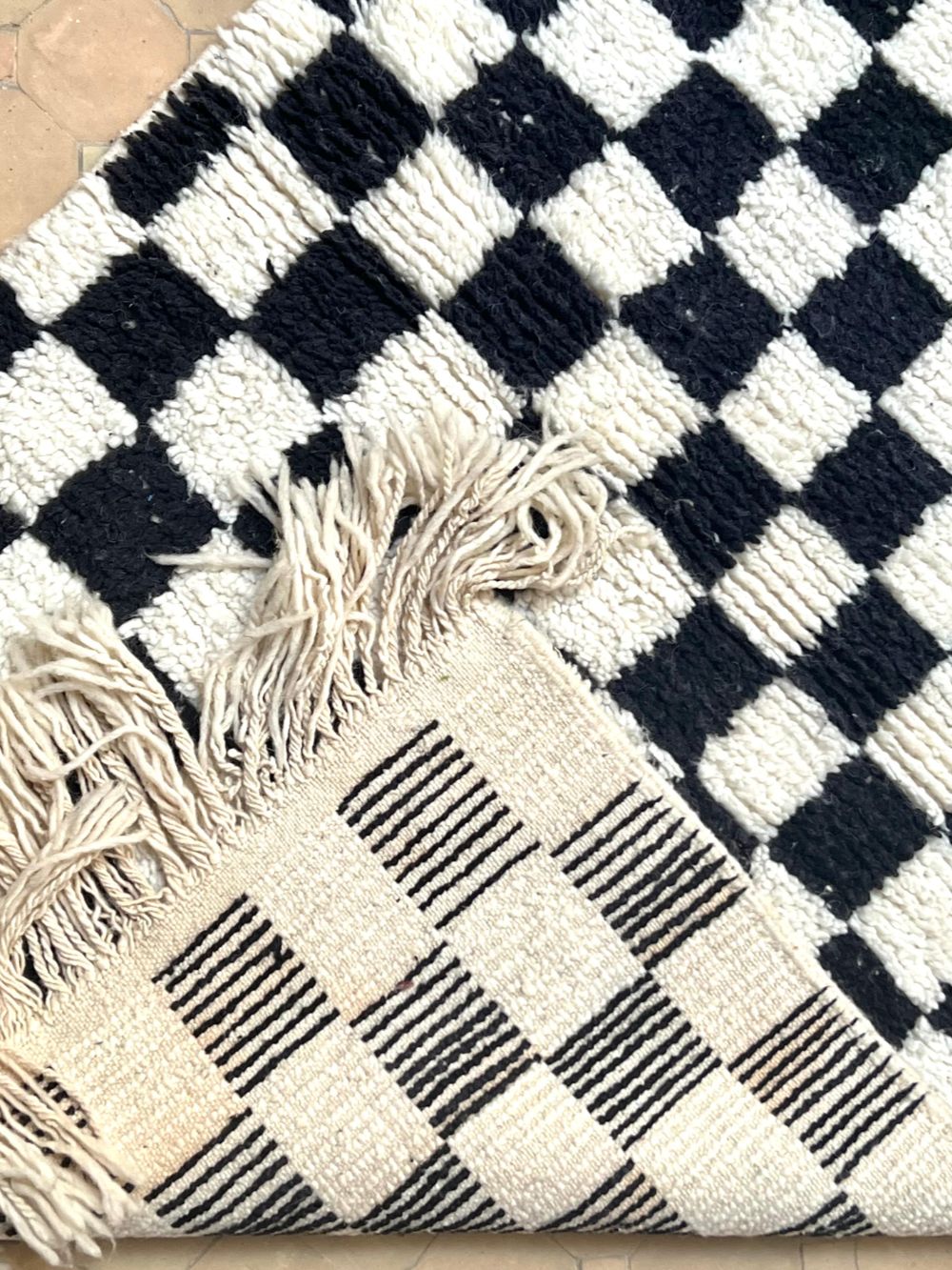 Marokkolainen ruudullinen matto 155x90cm