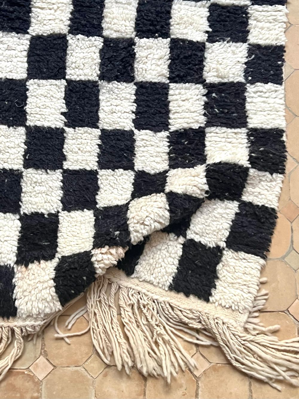 Marokkolainen ruudullinen matto 155x90cm