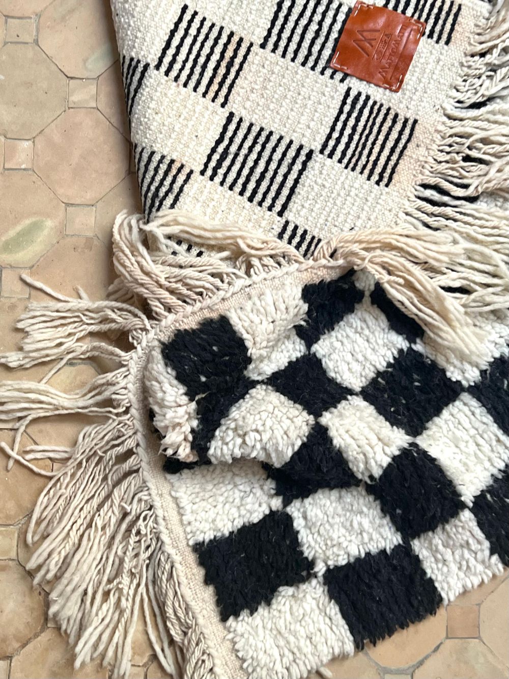 Marokkolainen ruudullinen matto 155x90cm