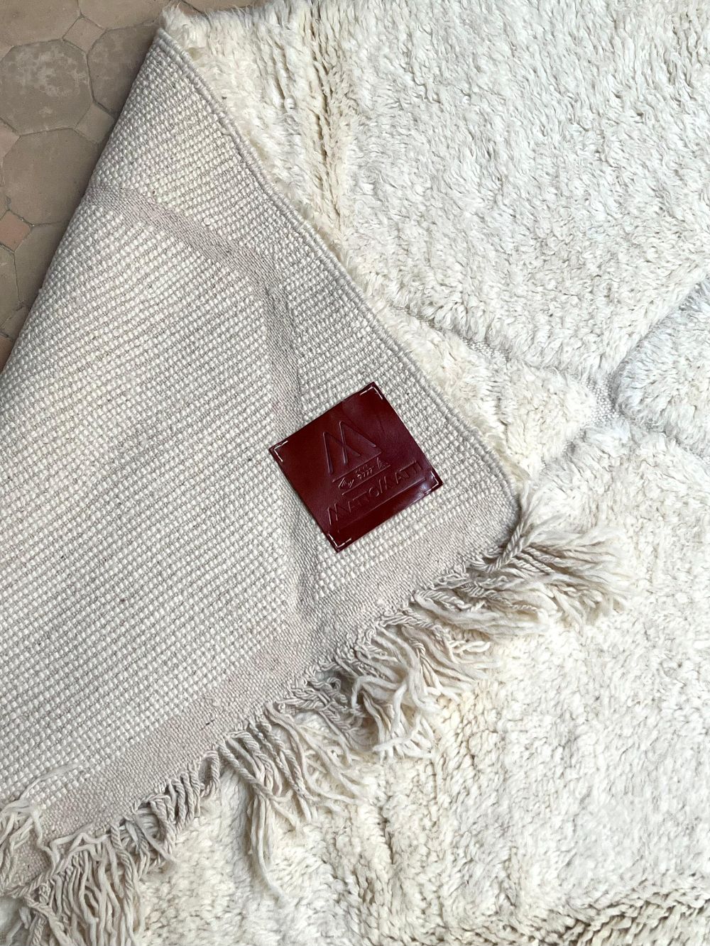 Marokkolainen valkoinen matto 290x190cm