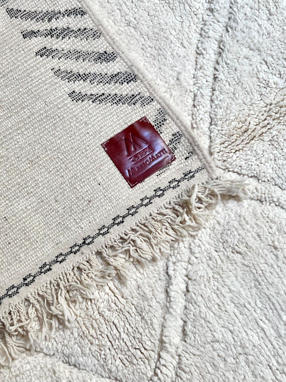 Moroccan Black & White Rug 315x195cm