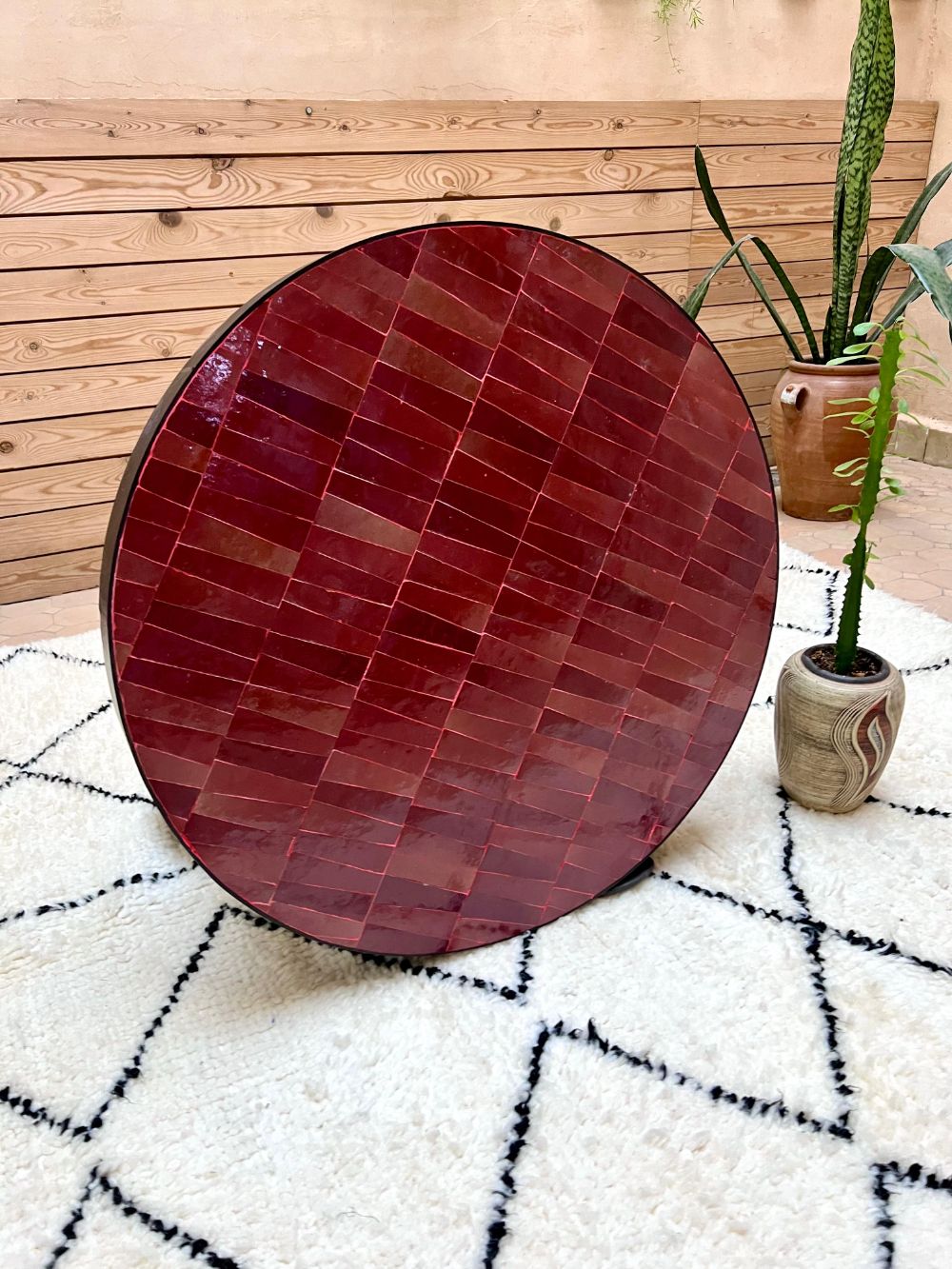 Mosaiikkipöytä, valkoinen 70cm