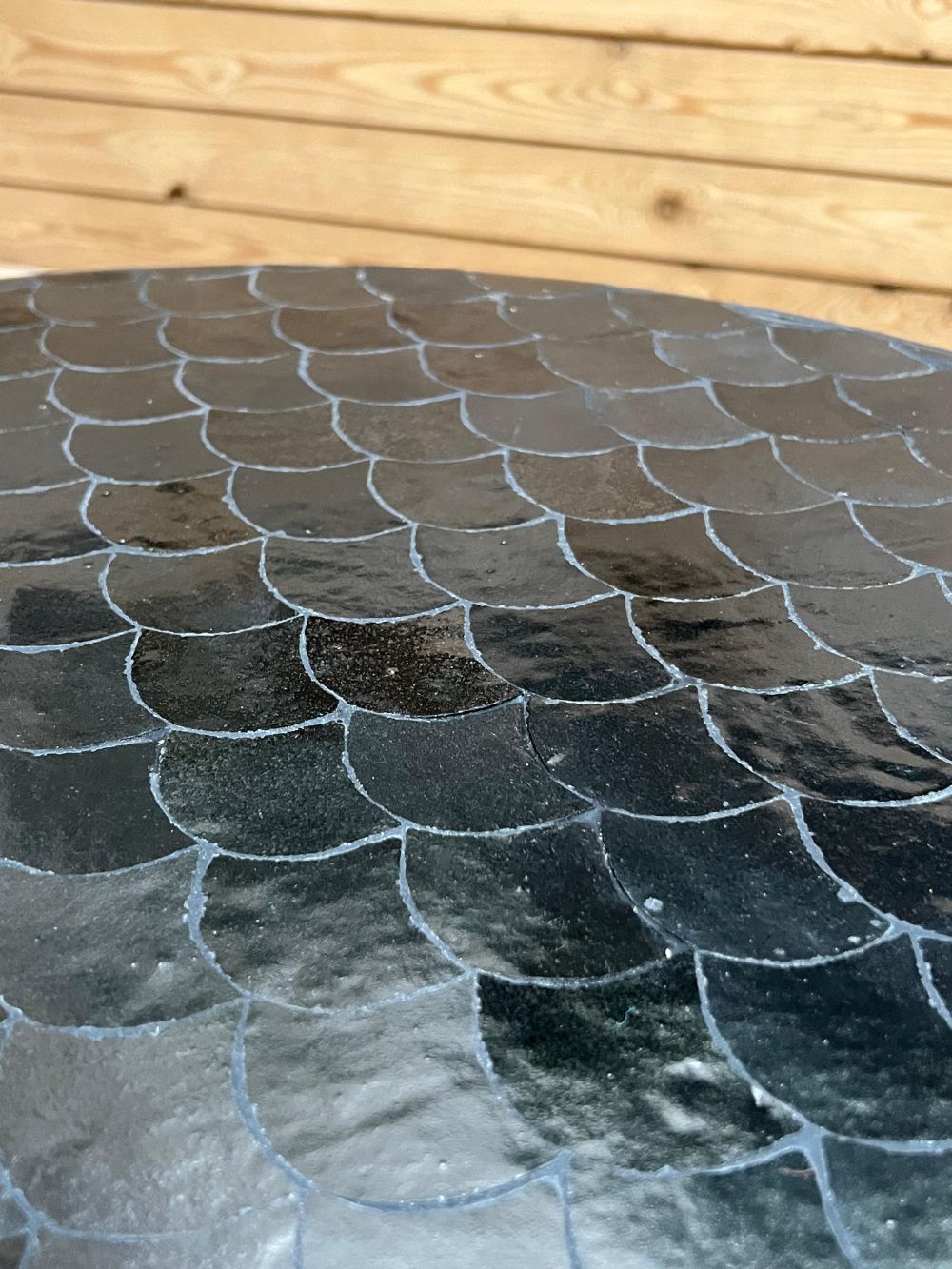 Mosaiikkipöytä, valkoinen 70cm