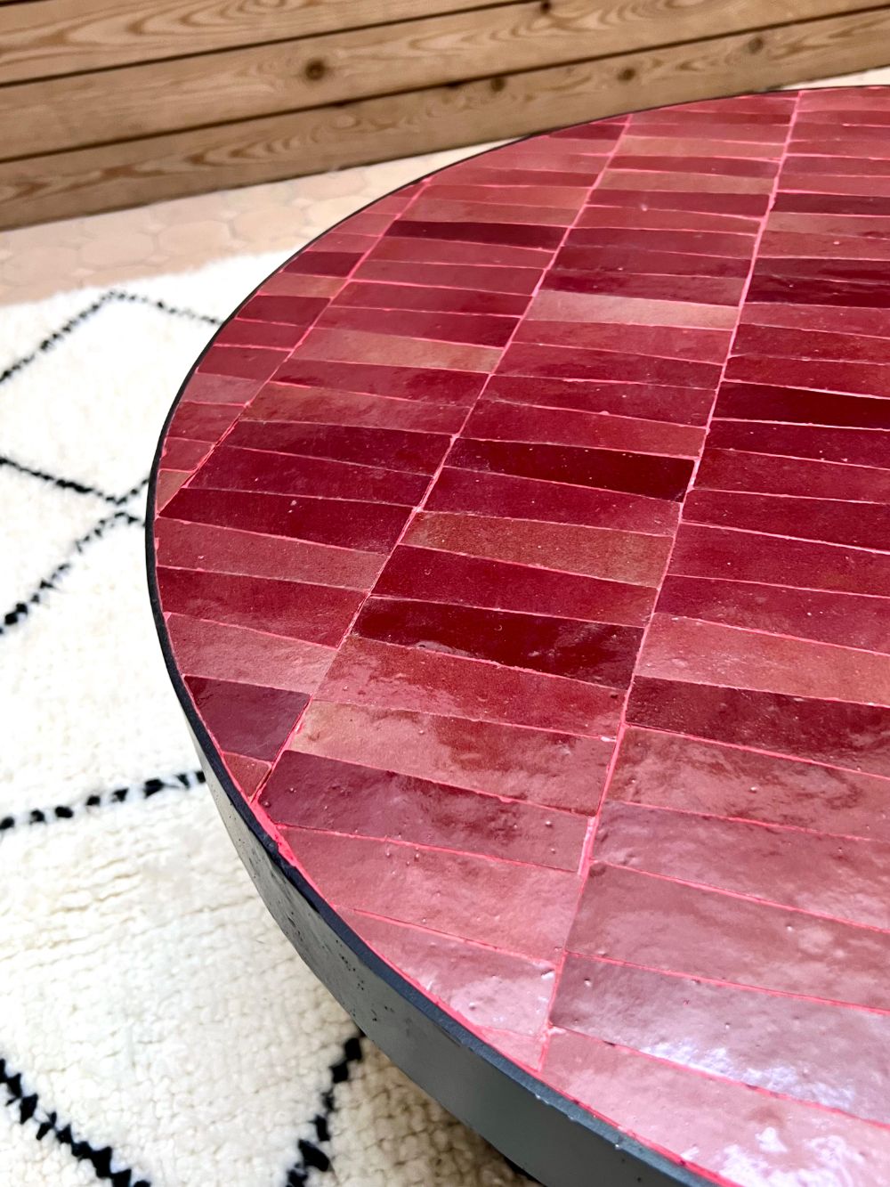 Mosaiikkipöytä, valkoinen 70cm