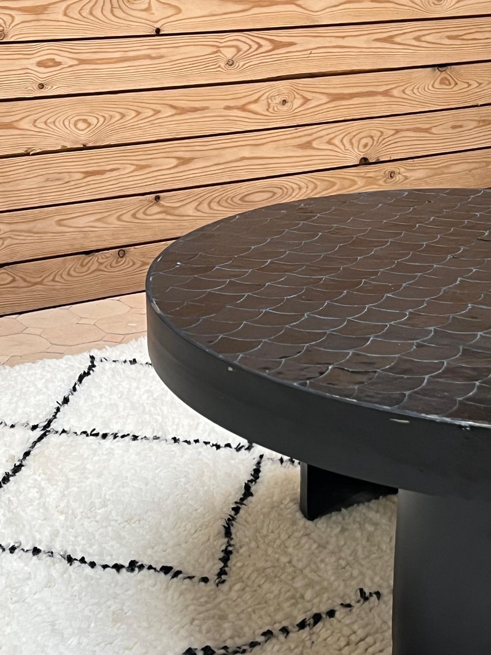 Mosaiikkipöytä, valkoinen 70cm