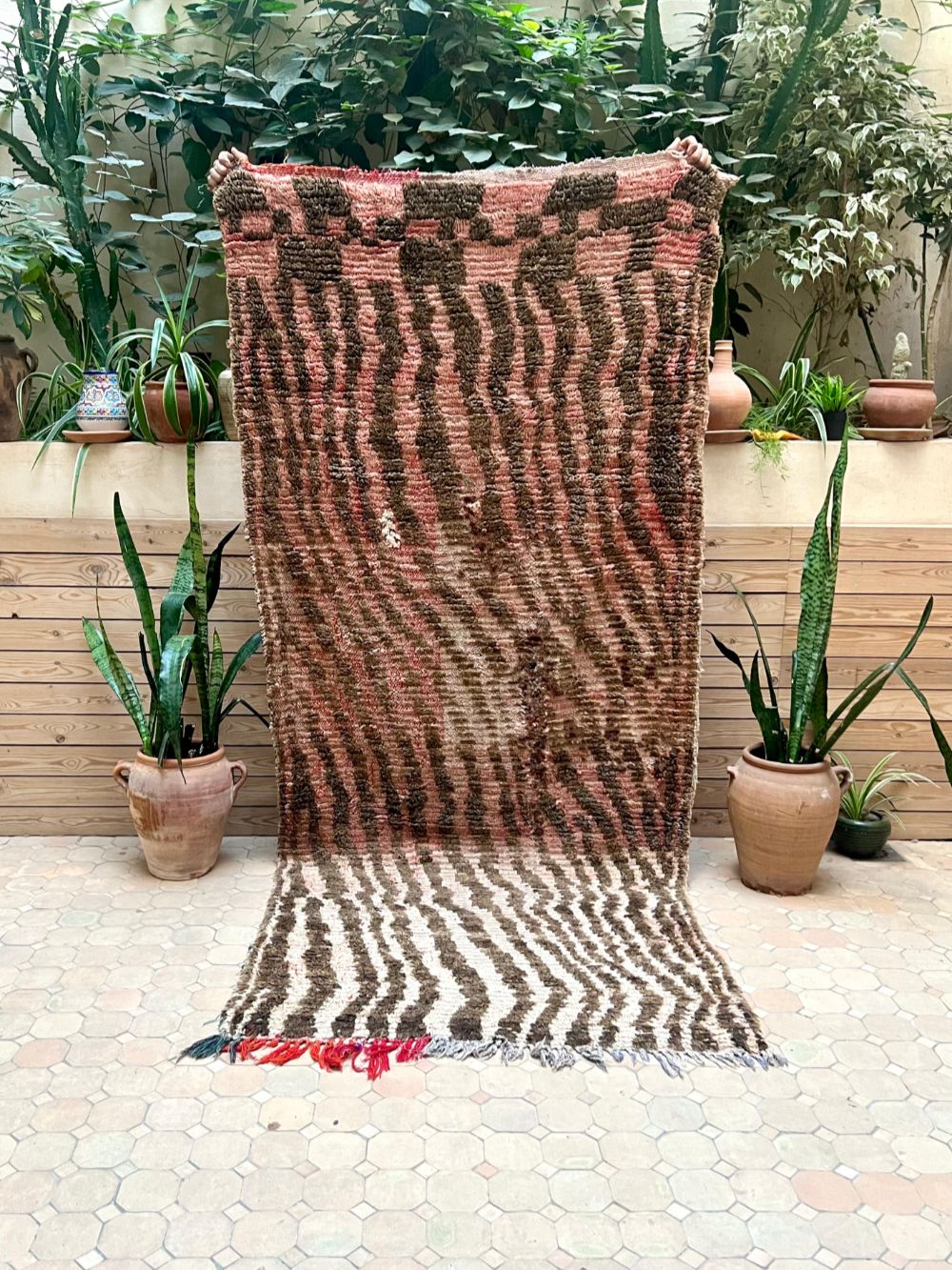 Marokkolainen vintage Boujaad käytävämatto 260x110cm