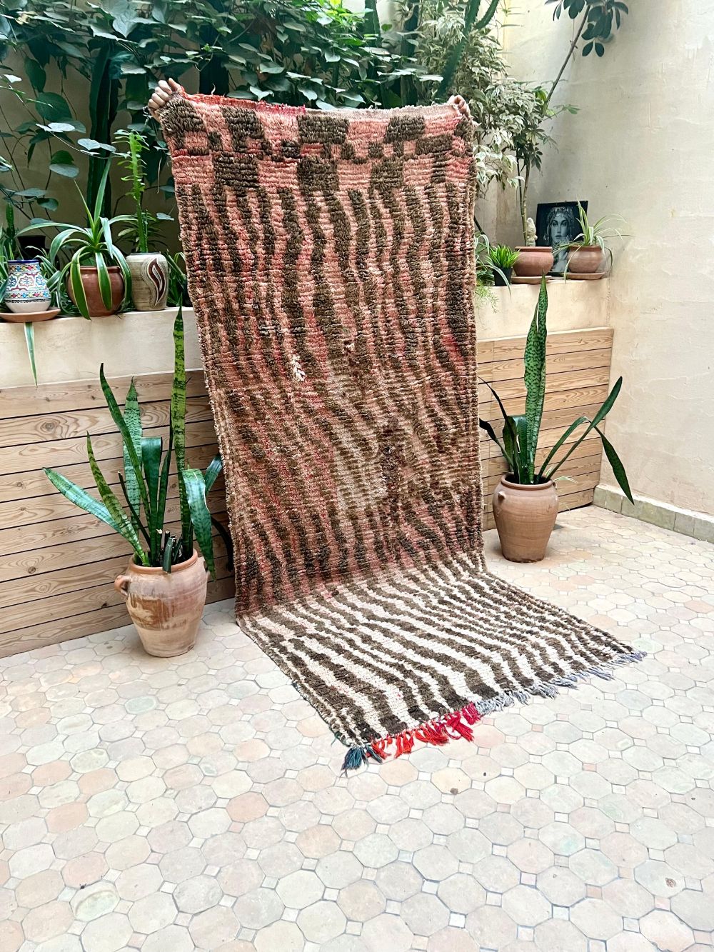 Marokkolainen vintage Boujaad käytävämatto 260x110cm