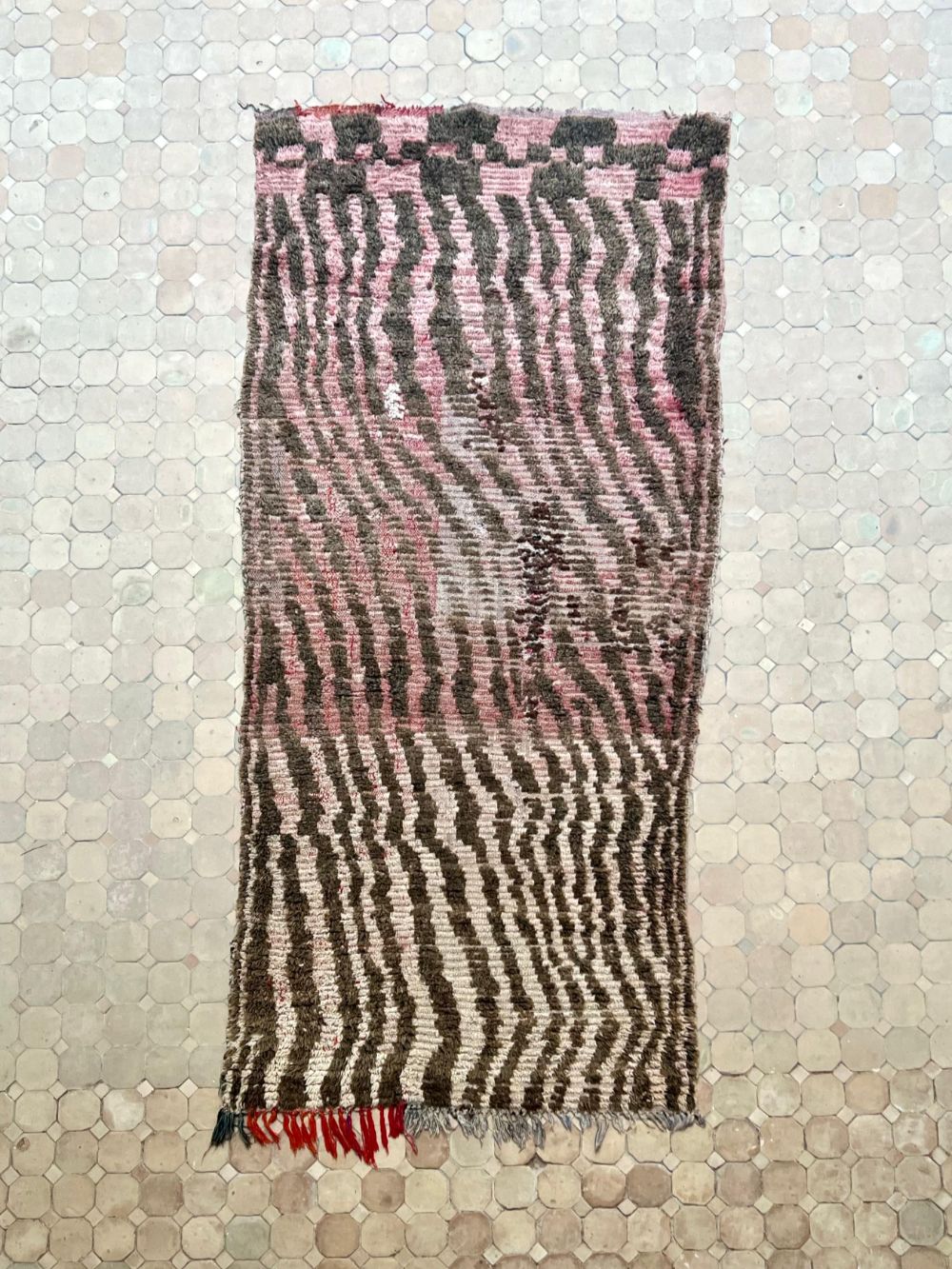 Marokkolainen vintage Boujaad käytävämatto 260x110cm