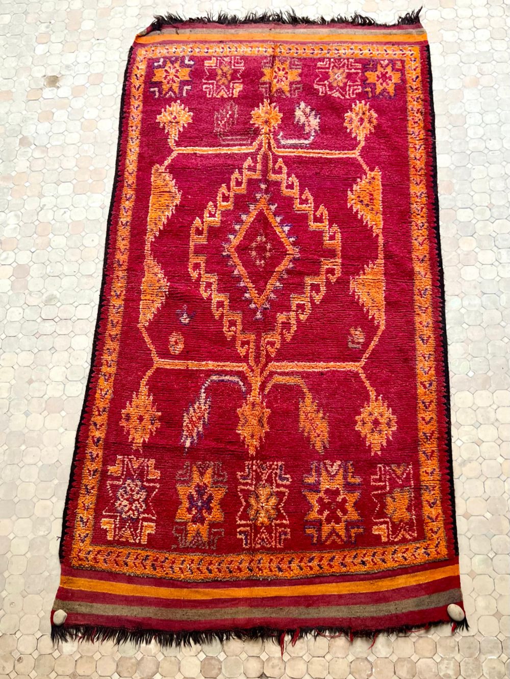 Moroccan Vintage Boujaad Rug 395x190cm