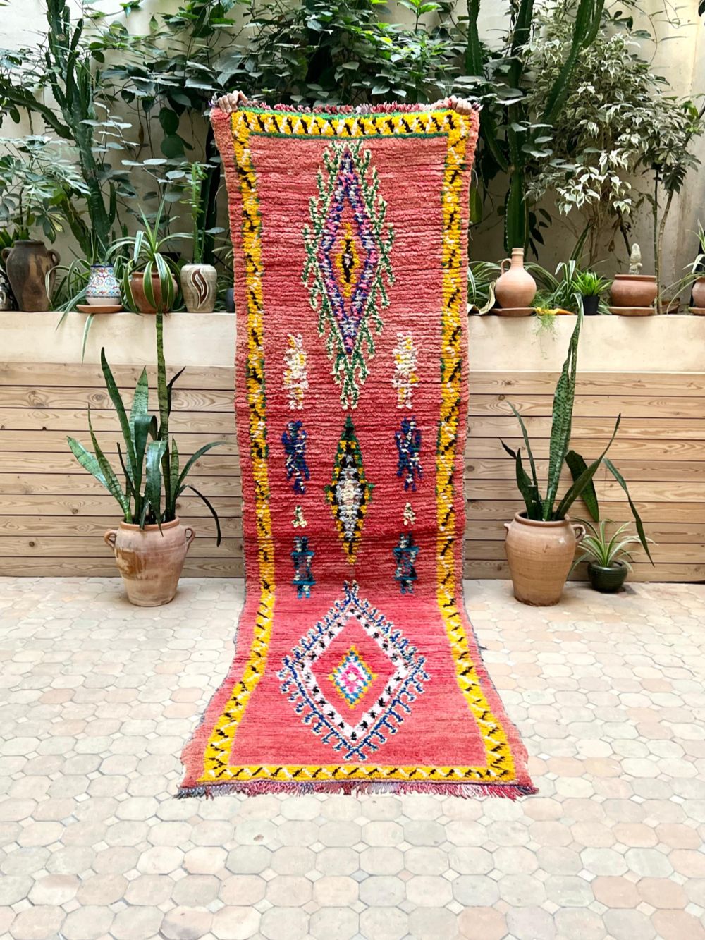 Reserved Saara : Moroccan Vintage Azilal runner Rug 310x90cm