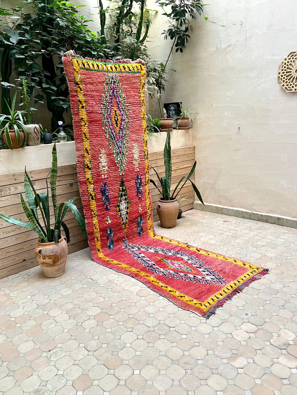 Reserved Saara : Moroccan Vintage Azilal runner Rug 310x90cm