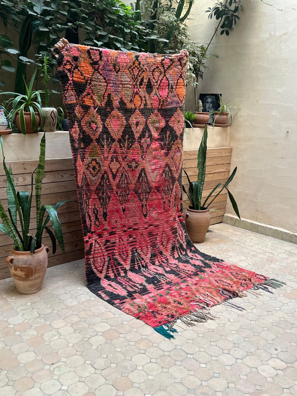 Moroccan Vintage Boujaad Rug 255x120cm