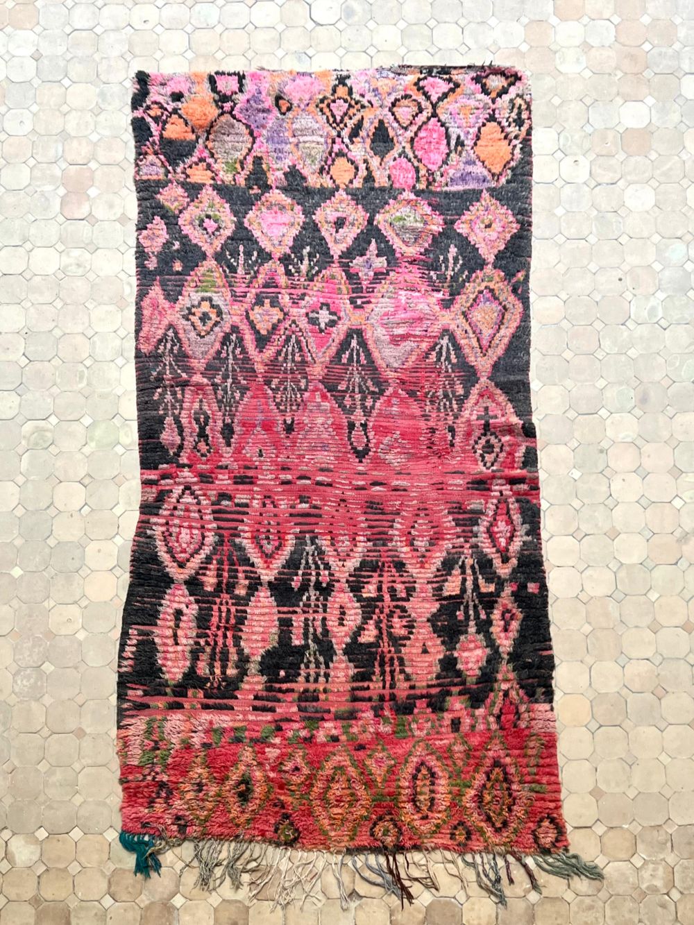 Moroccan Vintage Boujaad Rug 255x120cm