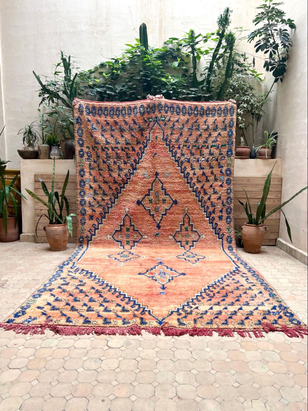 Moroccan Vintage Boujaad Rug 370x195cm