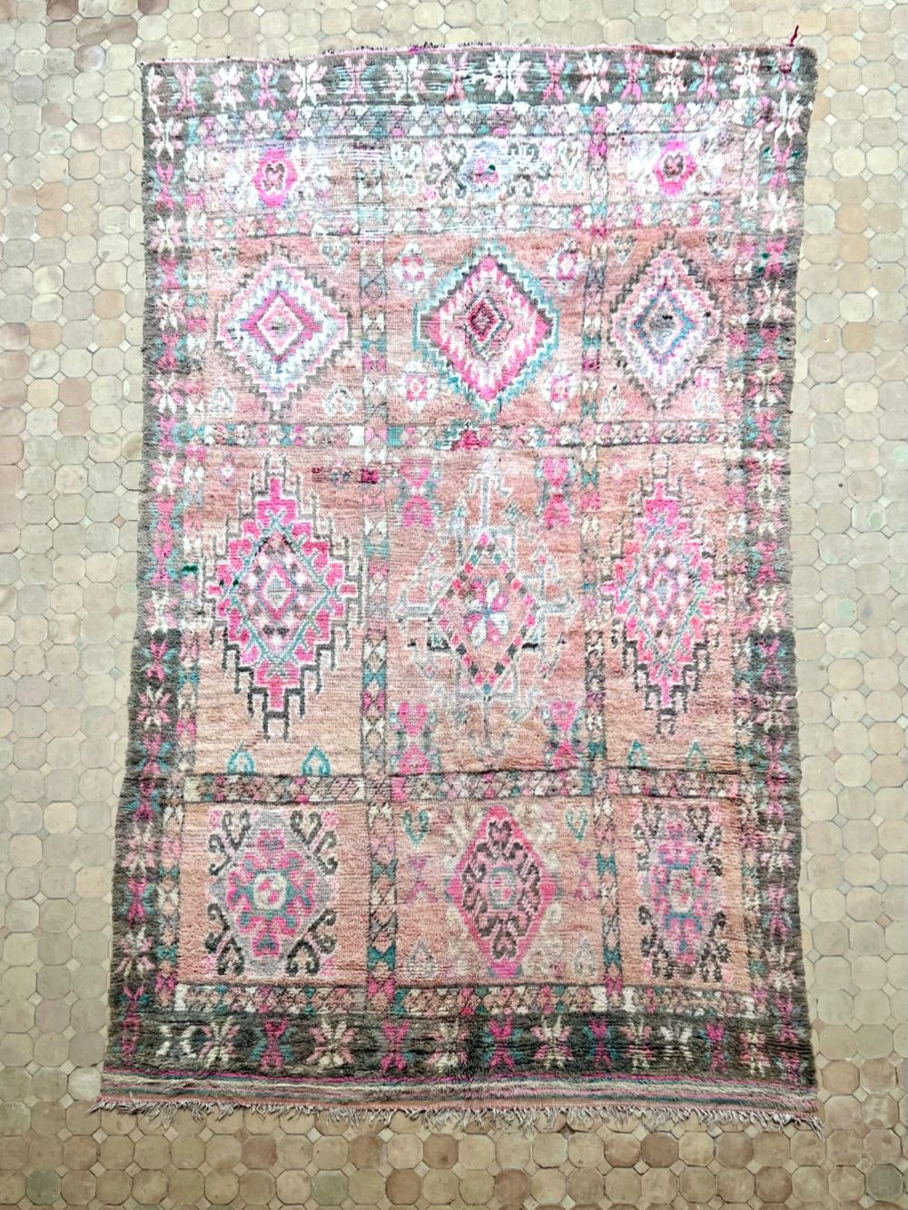 Moroccan Vintage Boujaad Rug 340x190cm
