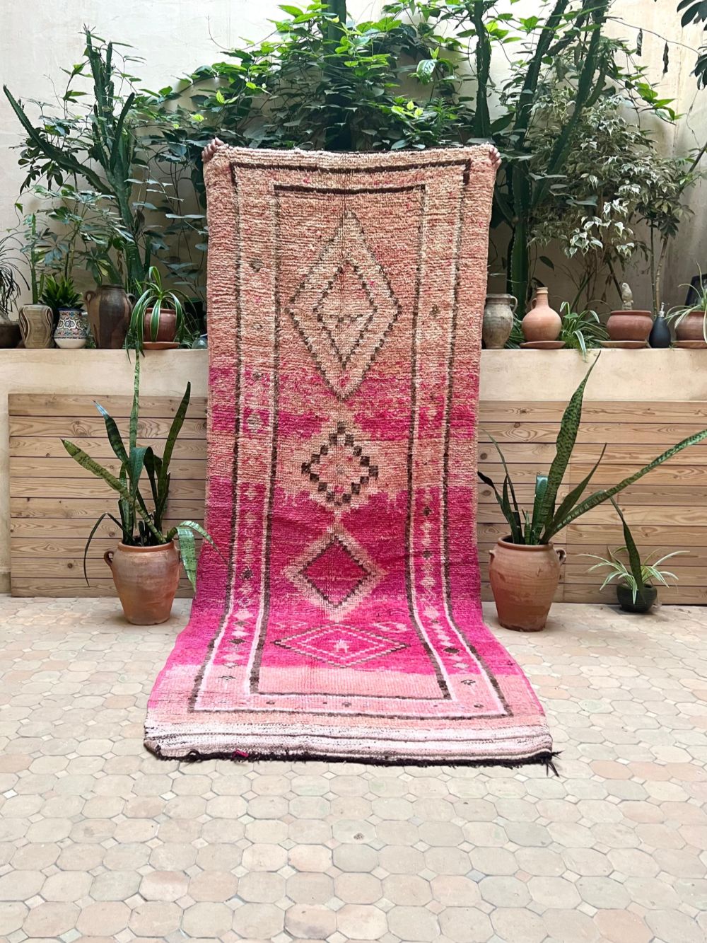 Moroccan Vintage Boujaad Runner Rug 310x115cm