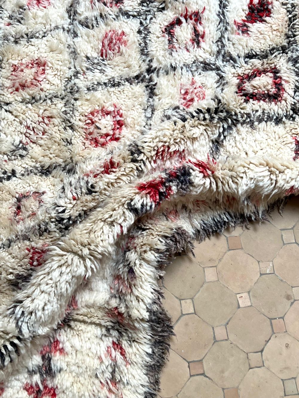 Marokkolainen vintage Beni Ouarain matto 400x210cm