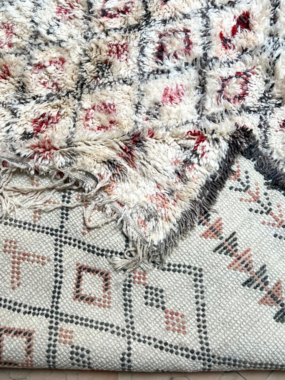 Marokkolainen vintage Beni Ouarain matto 400x210cm