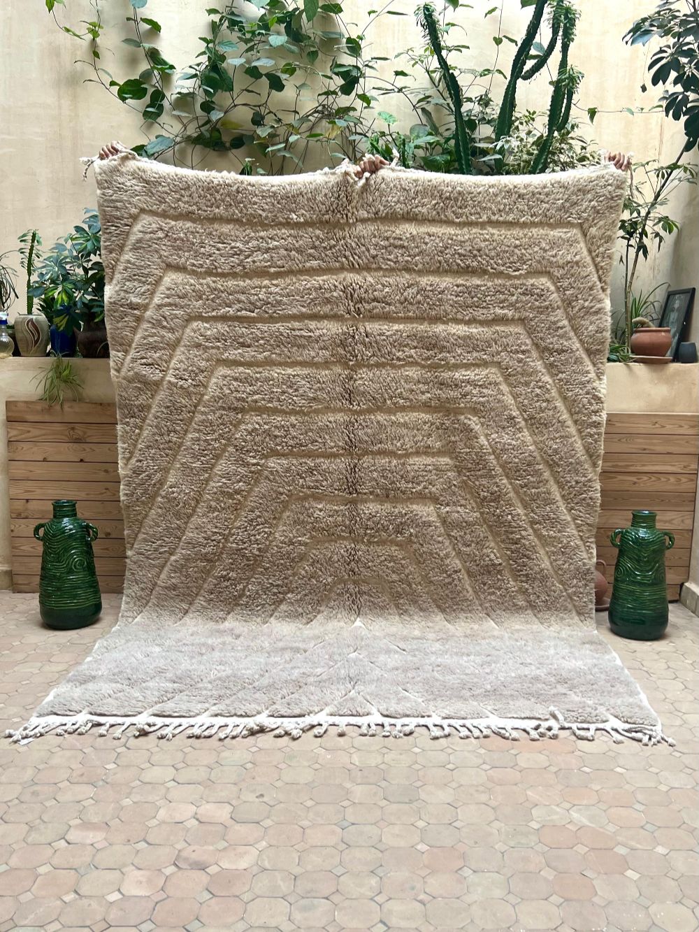 Moroccan Grey Bear Rug 270×205cm