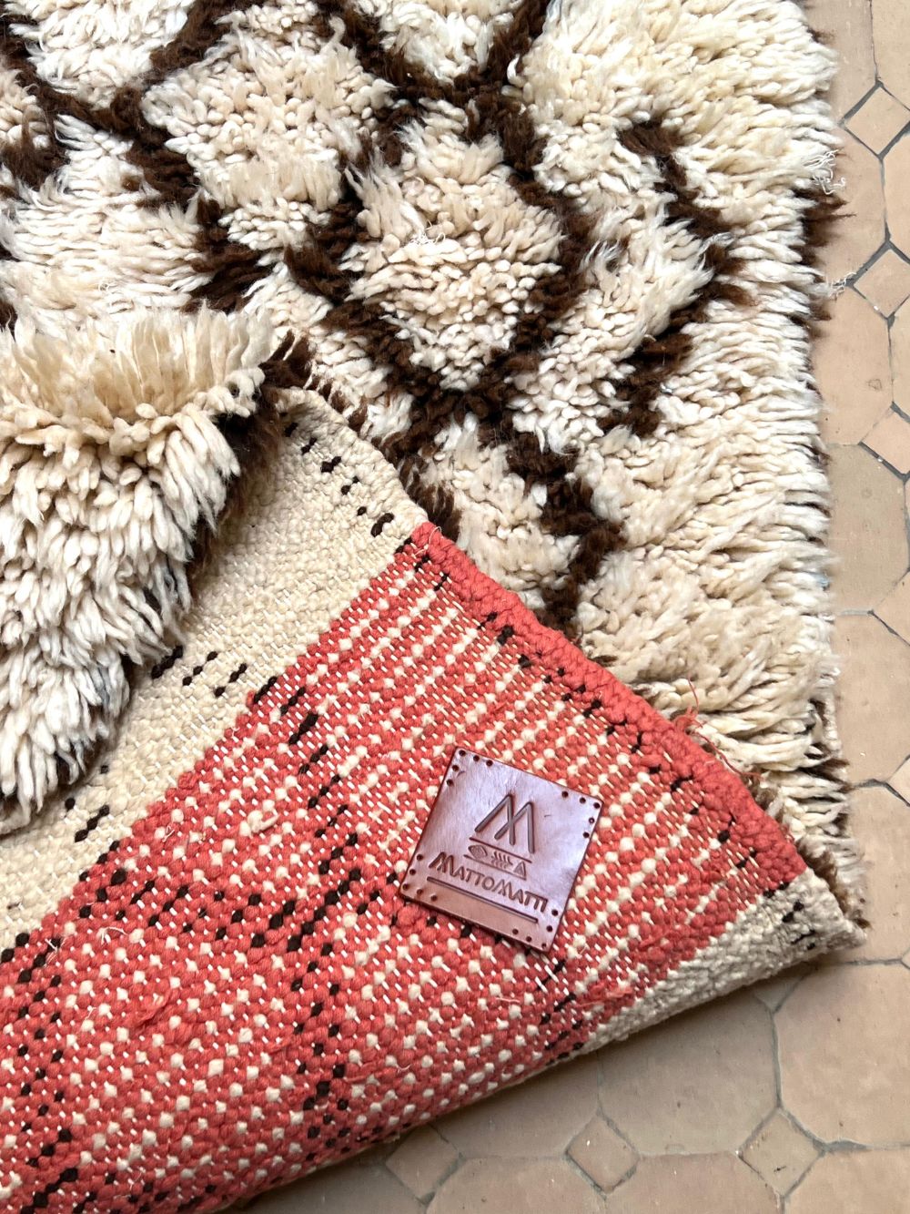 Marokkolainen vintage Azilal-matto 160x80cm