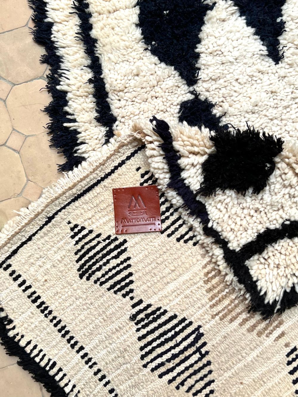 Marokkolainen vintage Azilal-matto 180x75cm