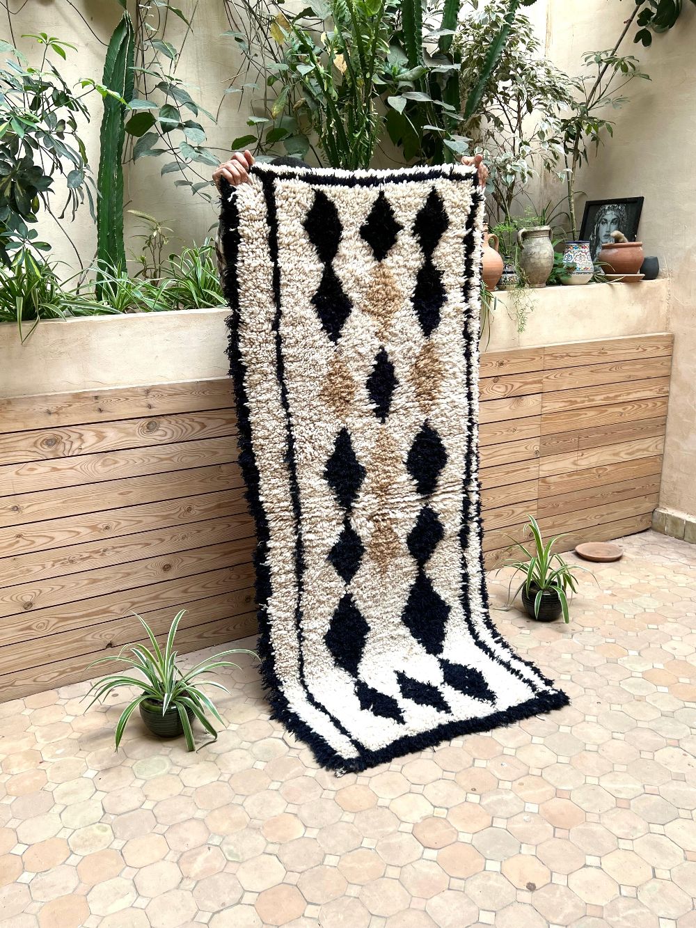 Marokkolainen vintage Azilal-matto 180x75cm