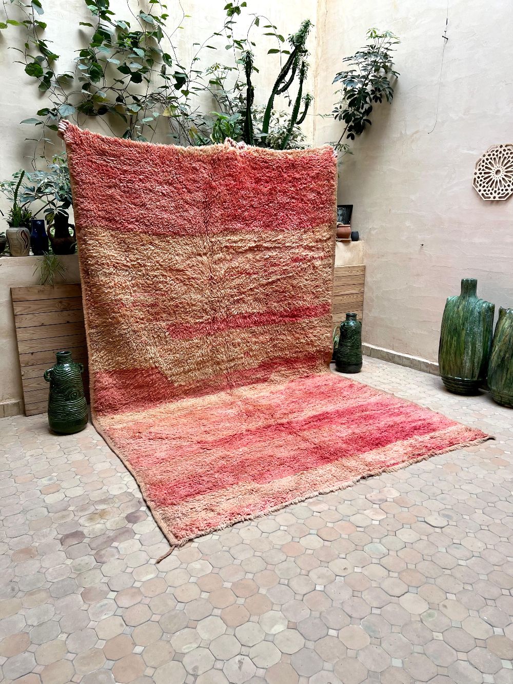 Marokkolainen vintage yksivärinen matto 335x210cm