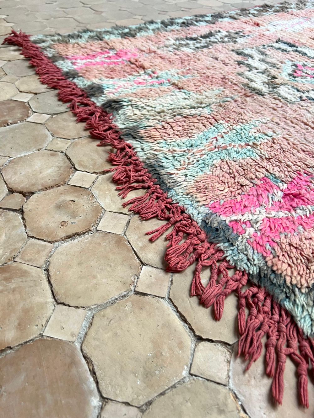 Moroccan Vintage Boujaad Runner Rug 345x105cm