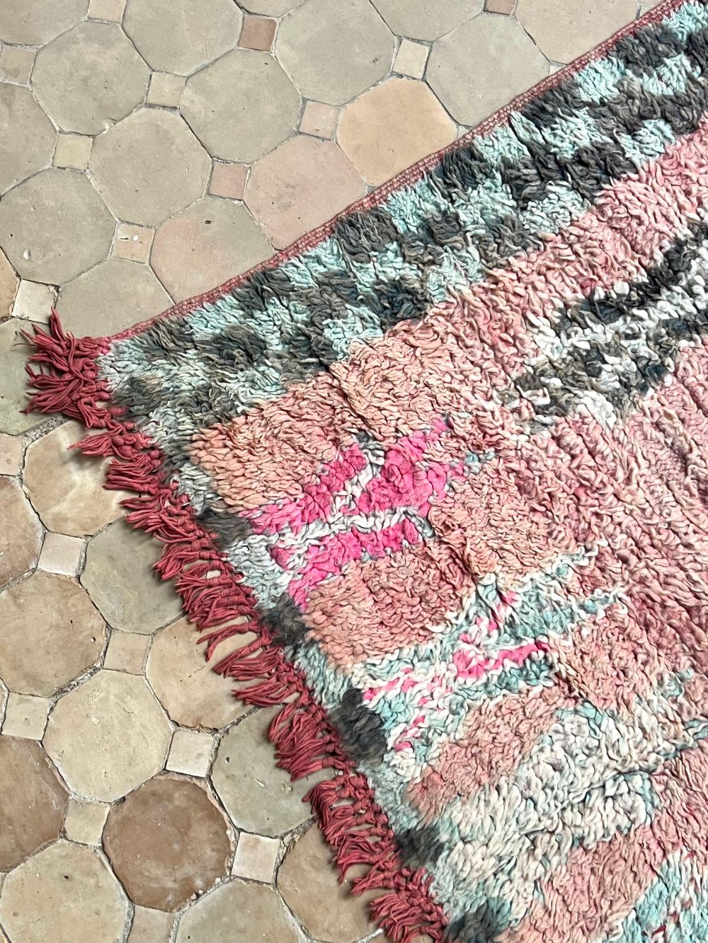 Moroccan Vintage Boujaad Runner Rug 345x105cm