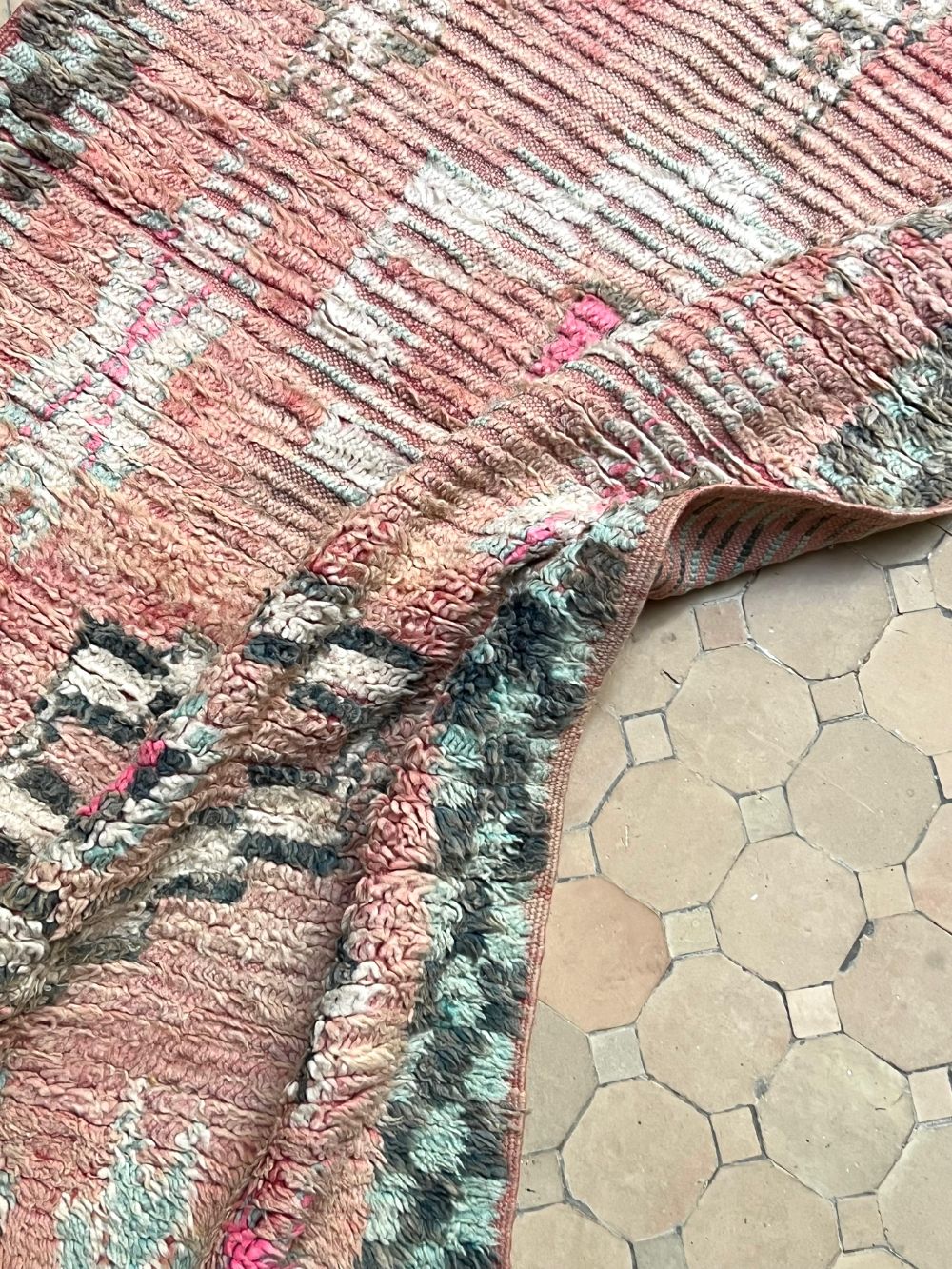 Moroccan Vintage Boujaad Runner Rug 345x105cm