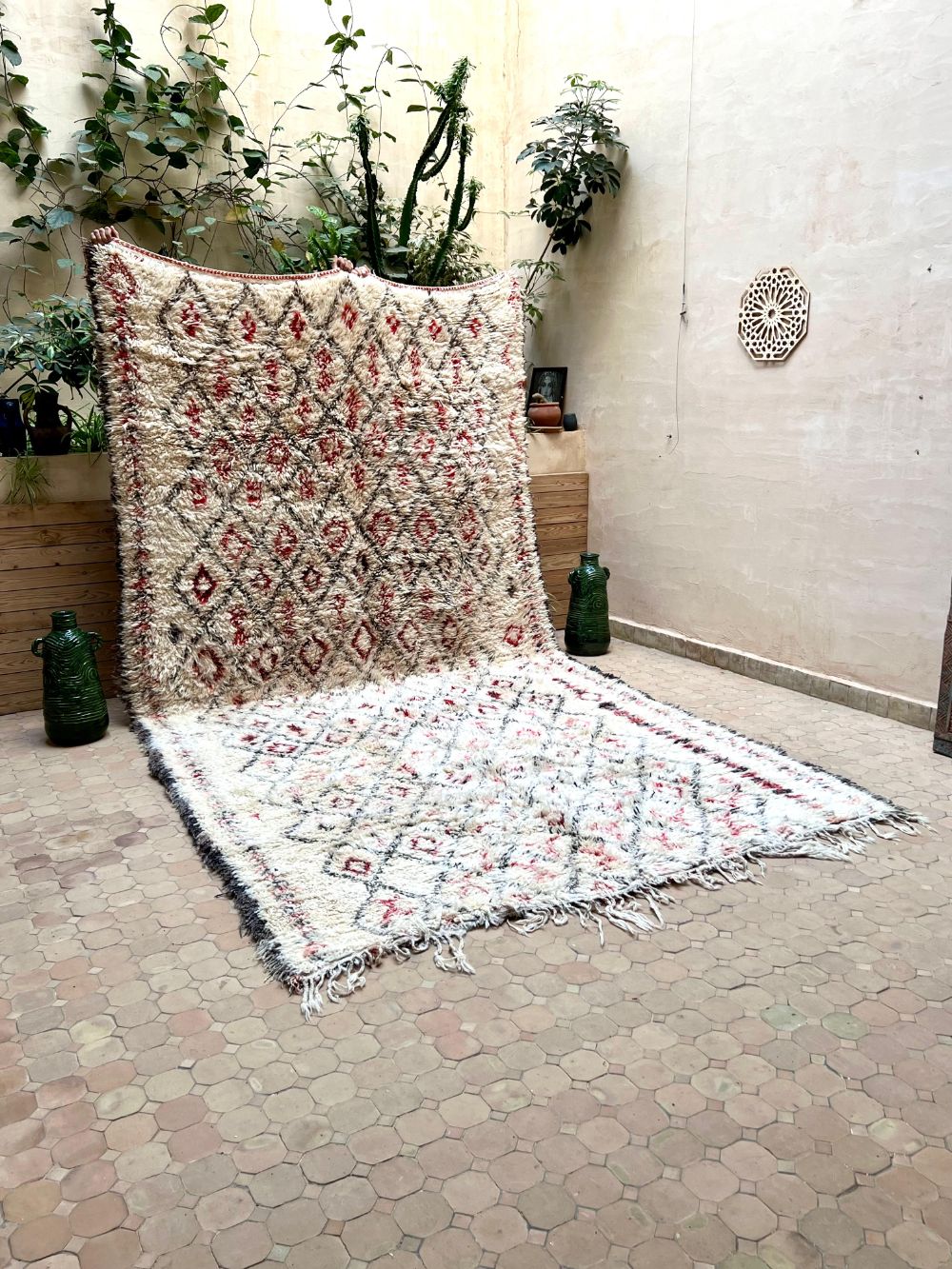 Marokkolainen vintage Beni Ouarain matto 400x210cm