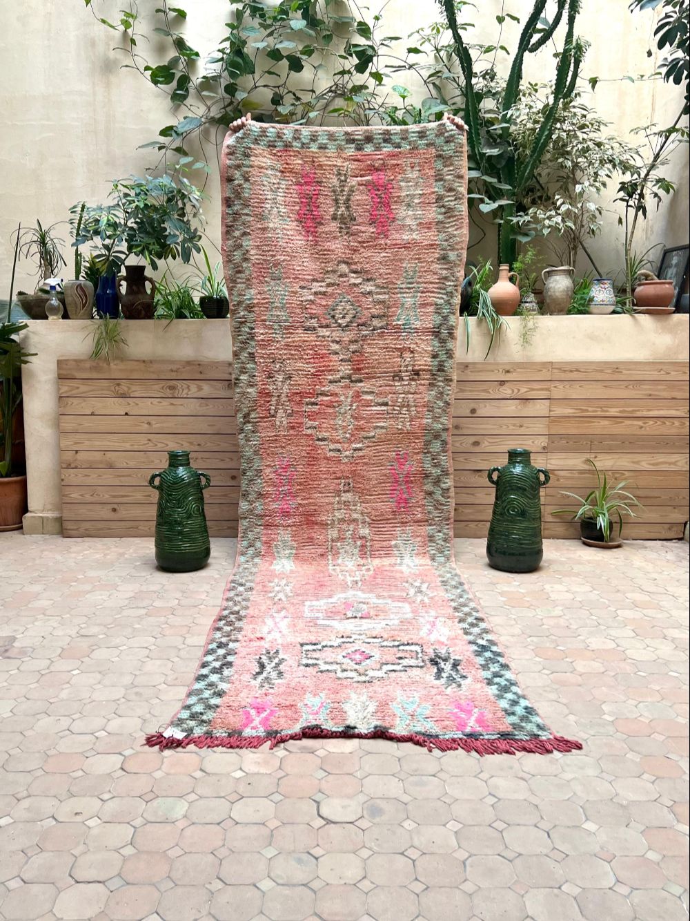Moroccan Vintage Boujaad Runner Rug 345x105cm