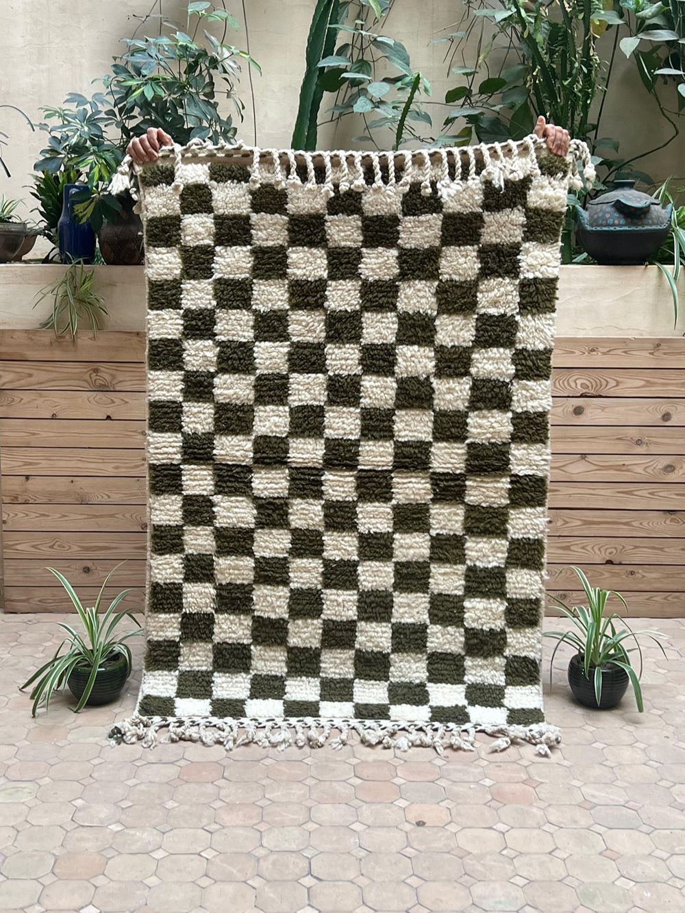 Moroccan Checkered Rug 155x100cm