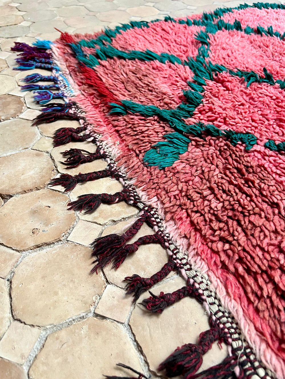 Marokkolainen vintage Azilal-matto 205x95cm