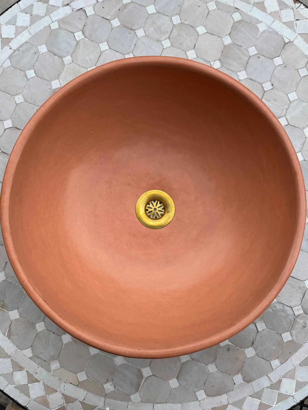 Moroccan Washbasin sink Terracotta pink Tadelakt