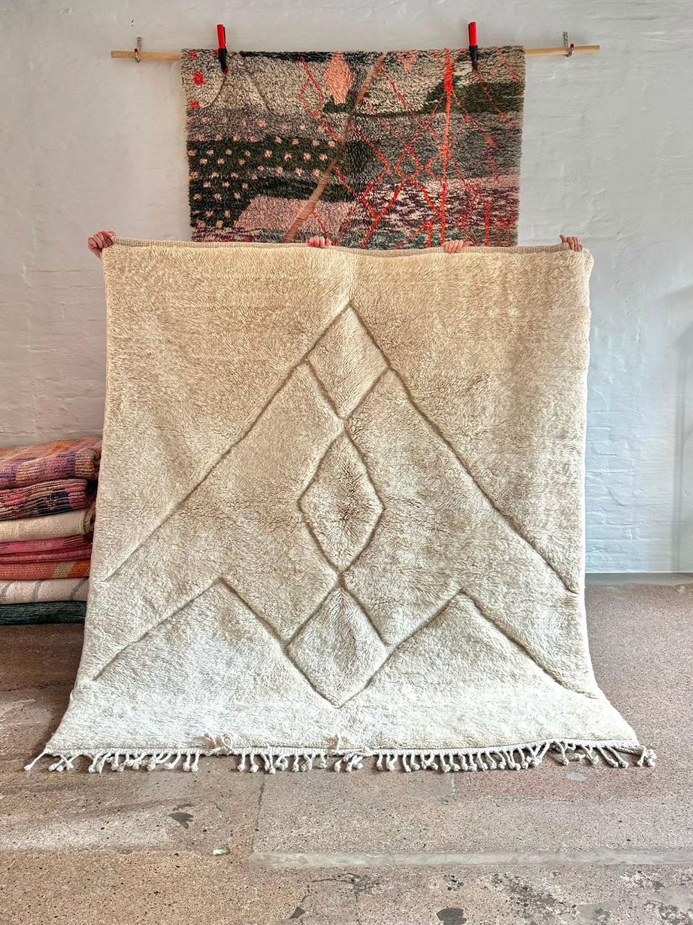 Marokkolainen Mrirt Jääkarhu matto 215x195cm