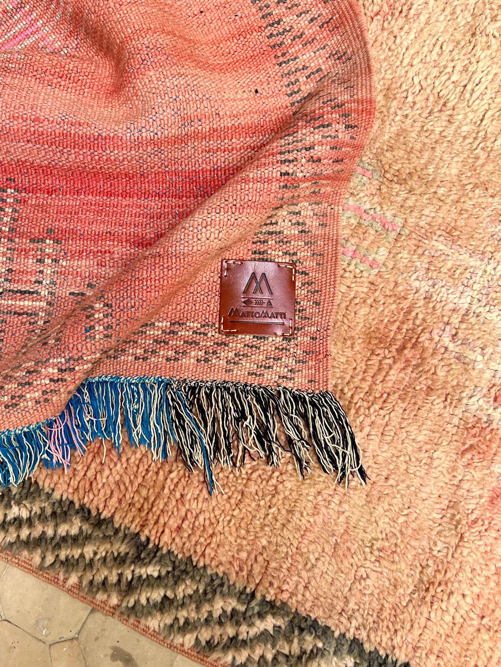 Moroccan Vintage Boujaad runner Rug 330x95cm