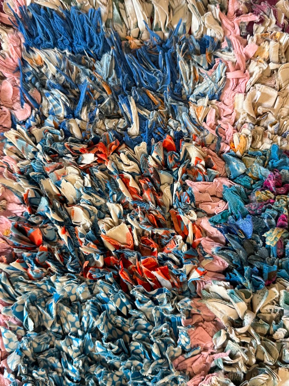 Moroccan Vintage Boucherouite Runner Rug 320x95cm