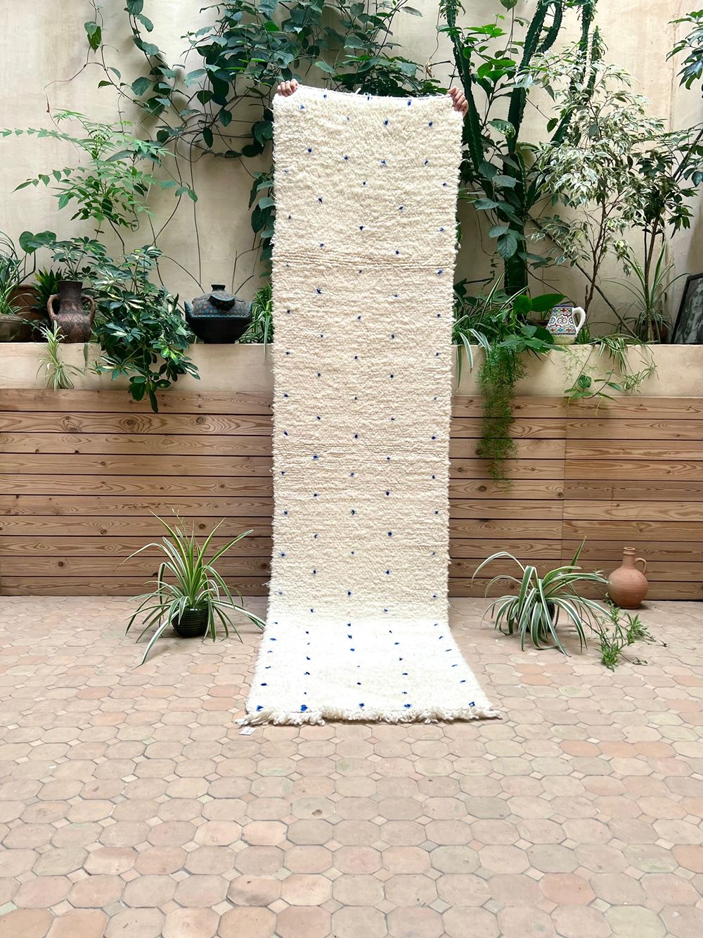 Marokkolainen pilkullinen käytävämatto 280x70cm