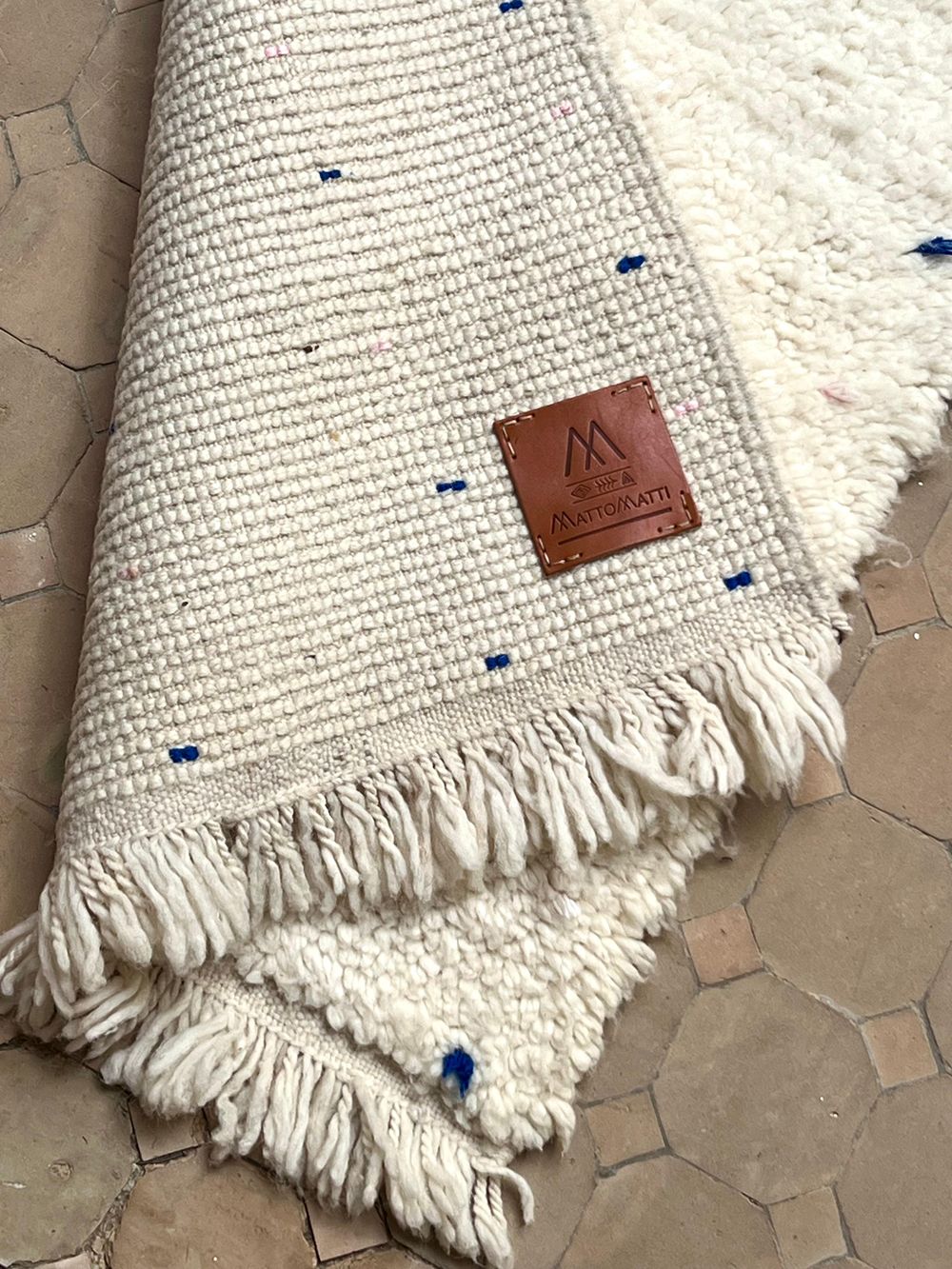 Marokkolainen pilkullinen käytävämatto 280x70cm
