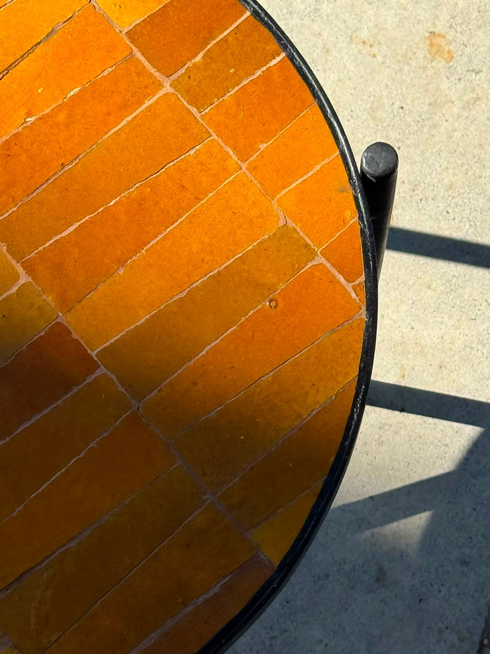 Mosaic side table Mustard