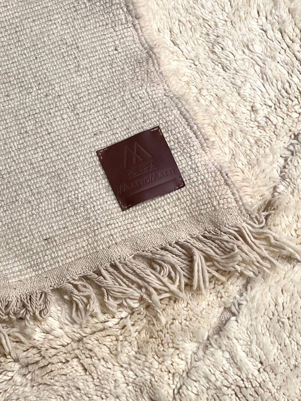 Moroccan All White Rug 275x225cm