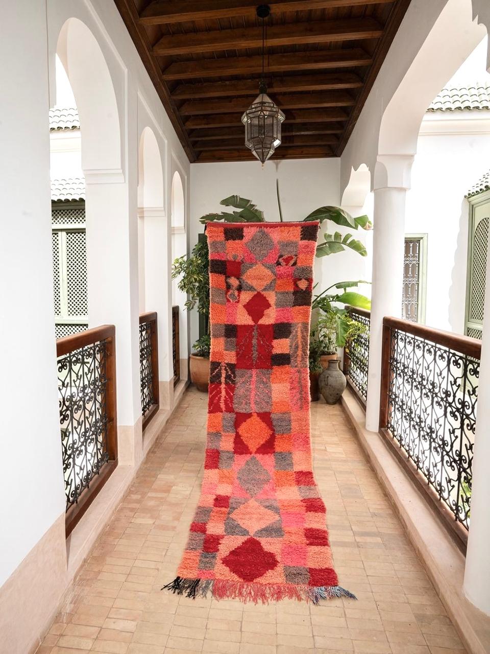 Moroccan Vintage Boujaad Runner Rug 290x80cm