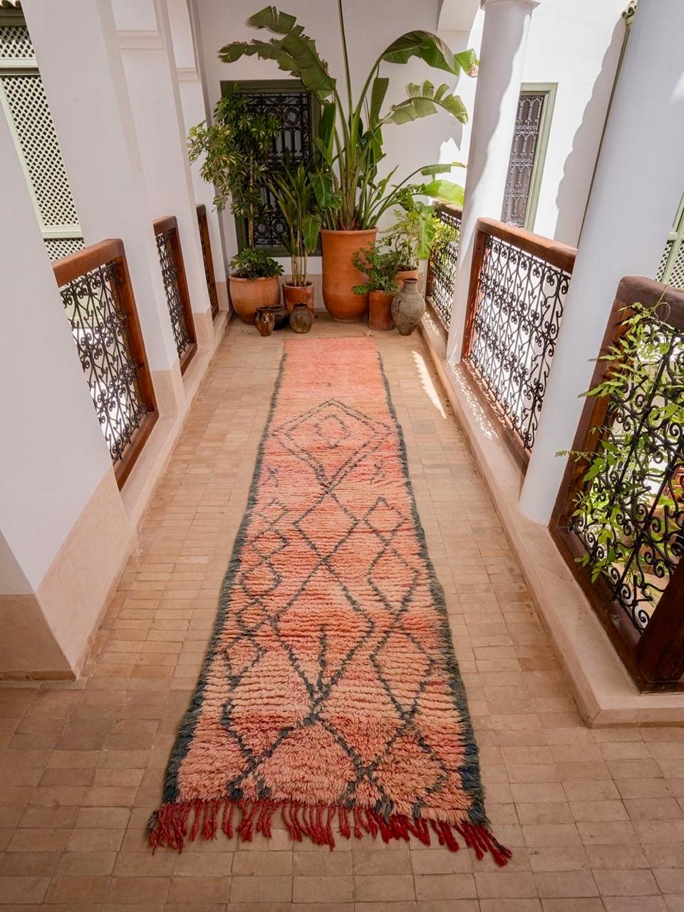 Moroccan Vintage Boujaad Runner Rug 370x80cm