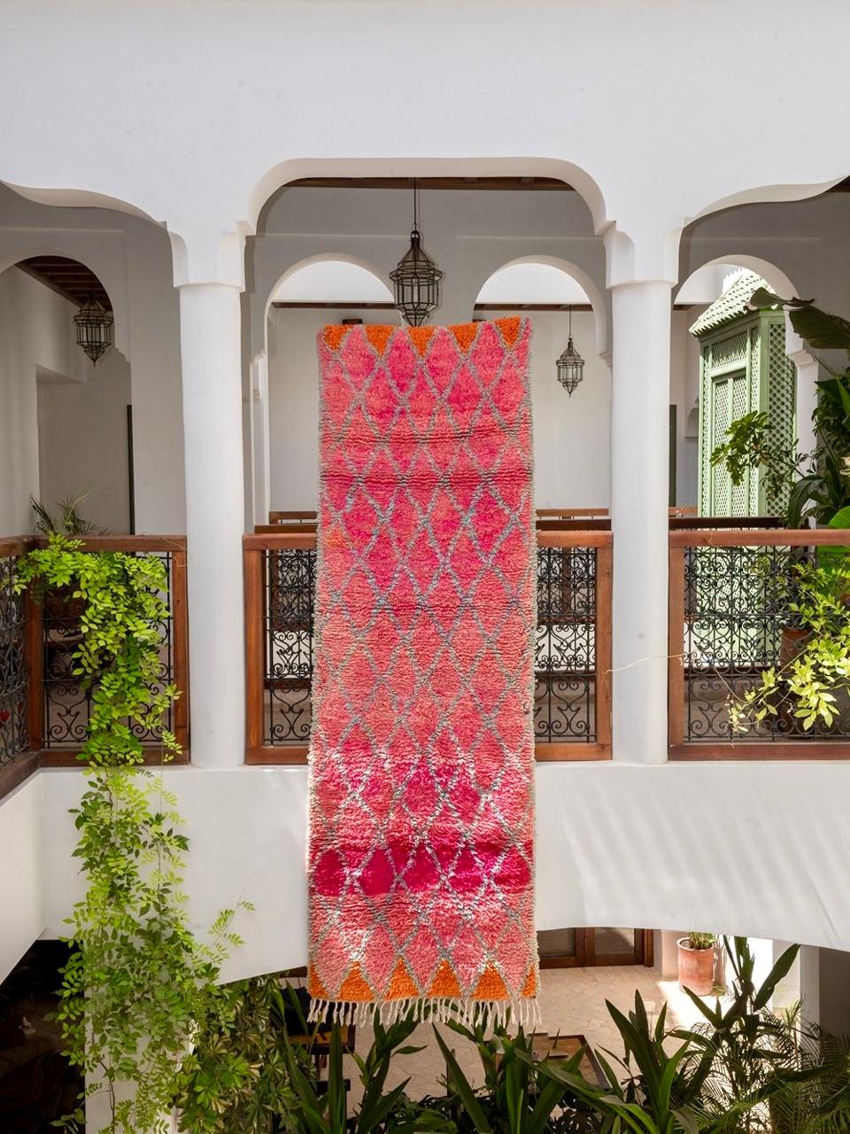 Moroccan Vintage Boujaad Runner Rug 290x95cm