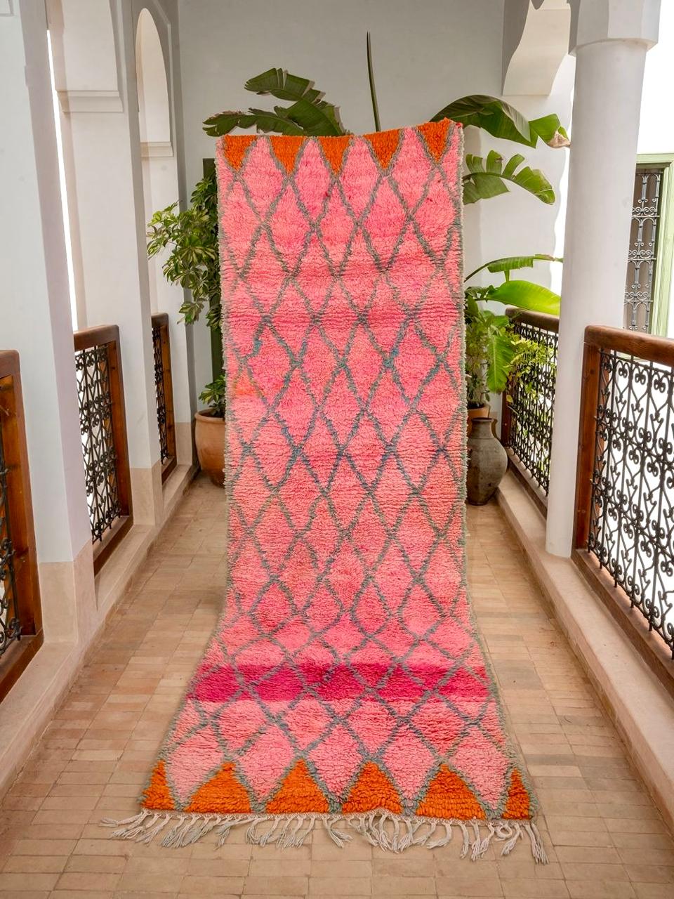 Moroccan Vintage Boujaad Runner Rug 290x95cm