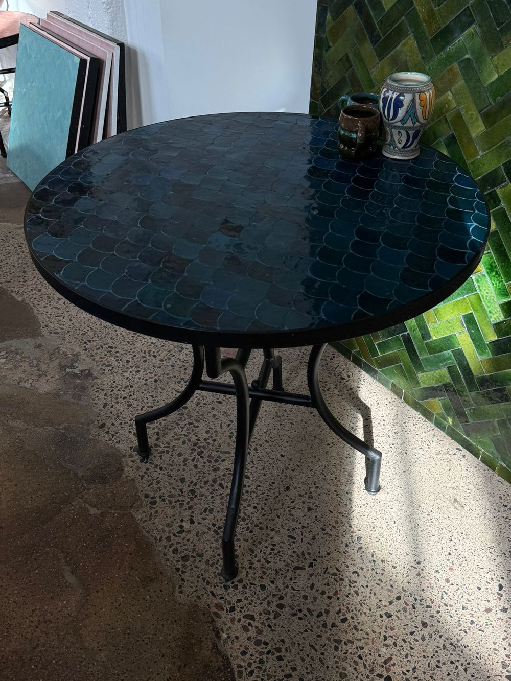 Mosaic Table Blue Salmon