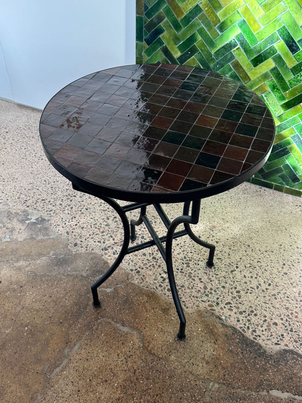 Mosaic Table Burned Brown